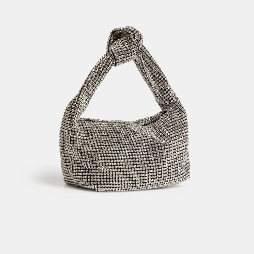 Laura Knotted Handle Rhinestone Detail Bag NWT